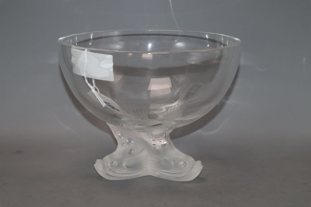 A Lalique Igor glass ice bowl, height 15cm